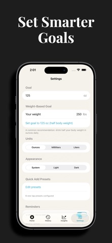 Vessel: Water Tracker iPhone screenshot