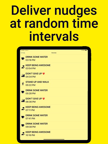 Random Reminders - Nudg iPad screenshot