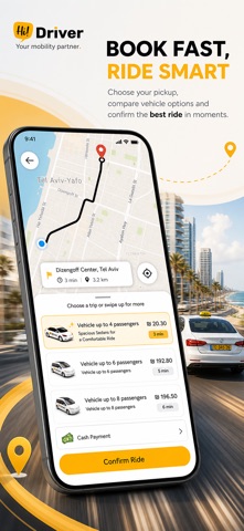 Hi Driver customer app screenshot
