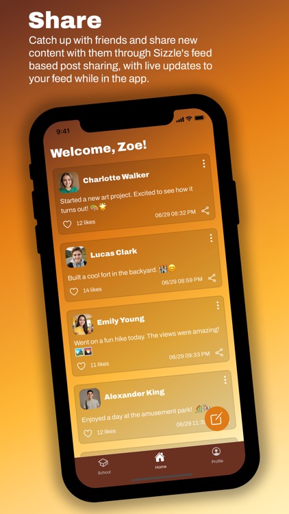 Sizzle - Share with Friends