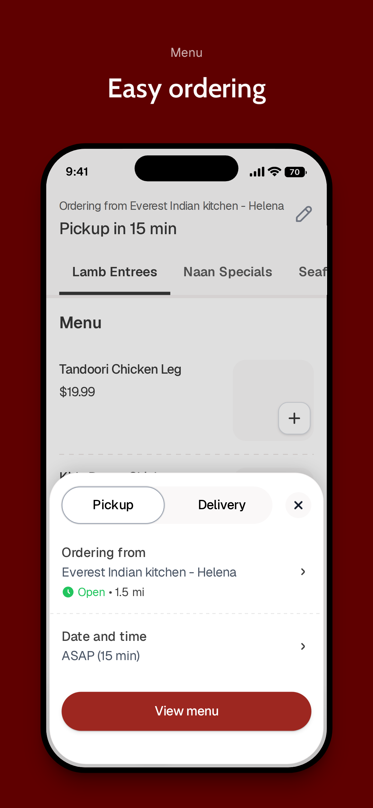 Everest Indian kitchen To Go screenshot 3