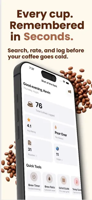 Shot of the Dark: Coffee Log screenshot 1