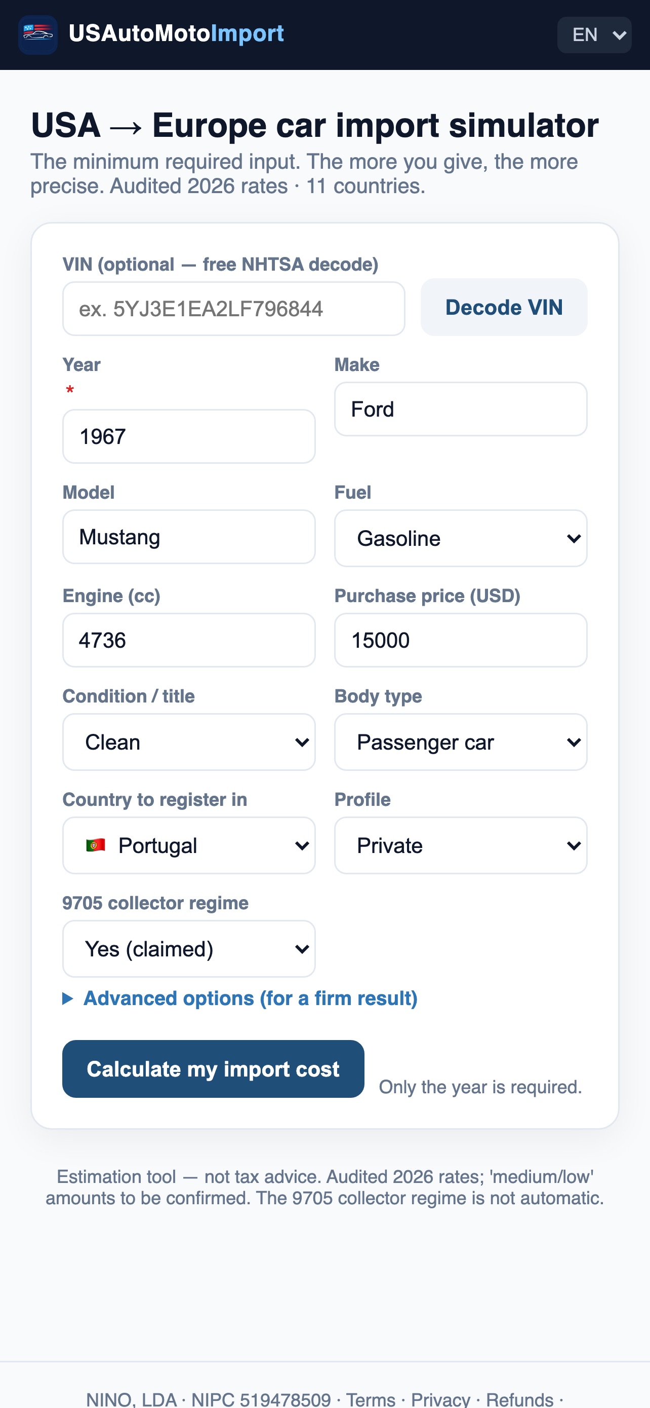 Screenshot 1 of USAutoMotoImport