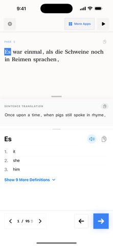 Three Pigs in German screenshot