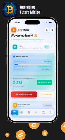 BTC Miner: Idle Cloud Mining Screenshot 1 of 8