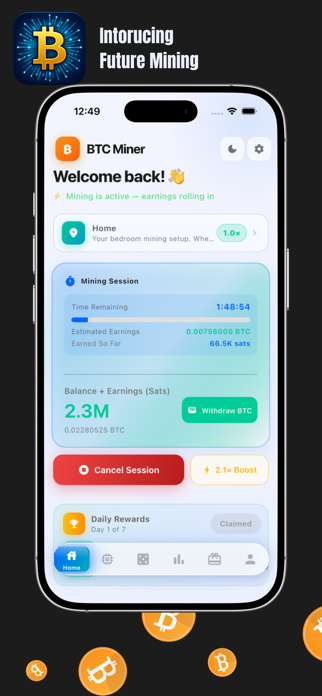 BTC Miner: Idle Cloud Mining Screenshot 1 of 8