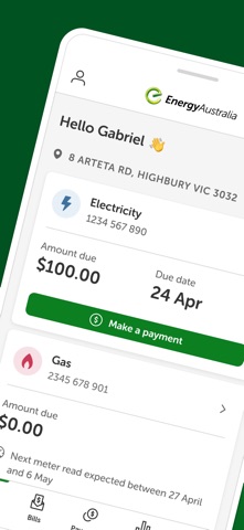 EnergyAustralia iPhone screenshot 2