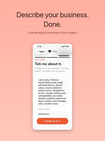 Fone - Link in Bio AI Agent iPad screenshot