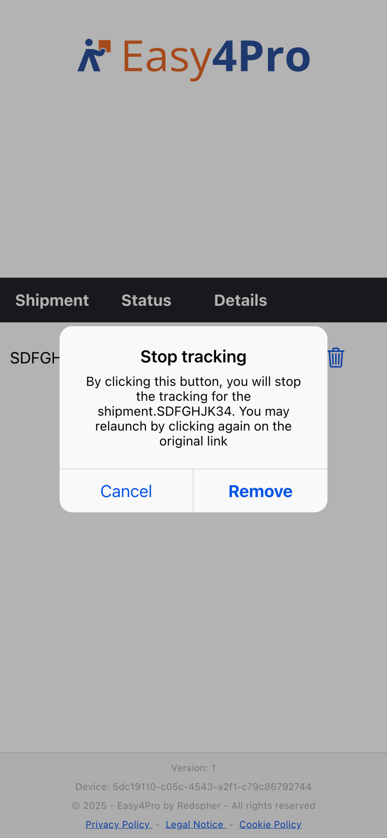 Carrier Tracking App