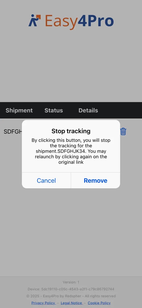 Screenshot #3 pour Carrier Tracking App