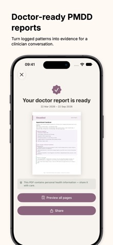 Steadied: PCOS PMDD Tracker Screenshot 9 of 10