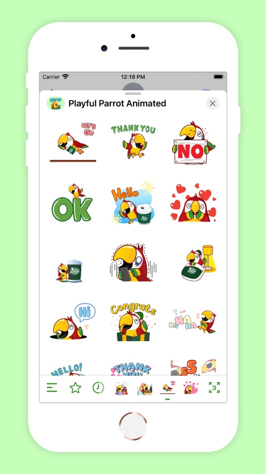 #3. Playful Parrot Animated (iOS) Bởi: Pratik Dhebariya