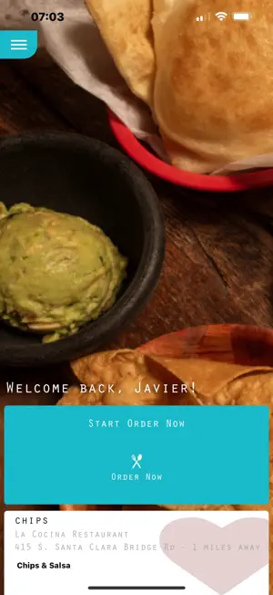 La Cocina Restaurant App screenshot 1