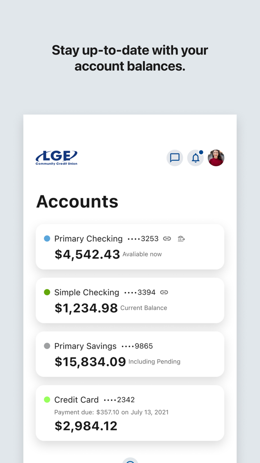 #3. LGE Mobile (iOS) Por: LGE Community Credit Union