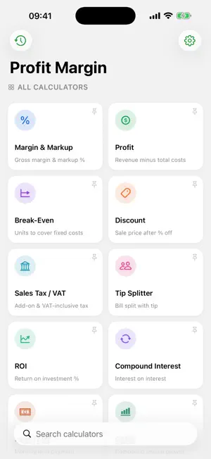 Profit Margin: Business Calc screenshot 1