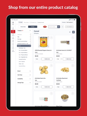 E&S Food Service iPad screenshot
