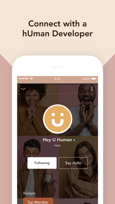 Hey U Human iPhone screenshot 4 - Social Networking app
