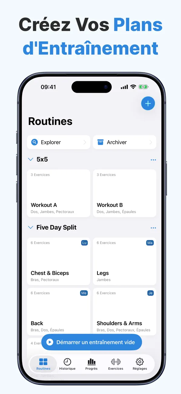 Screenshot #3 pour Carnet de Musculation Liftlog+