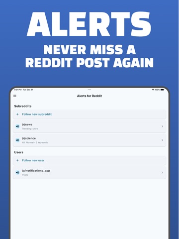 Alerts for Reddit