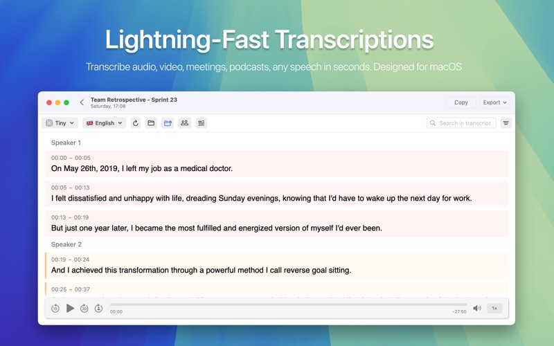 QuickWhisper AI app screenshot