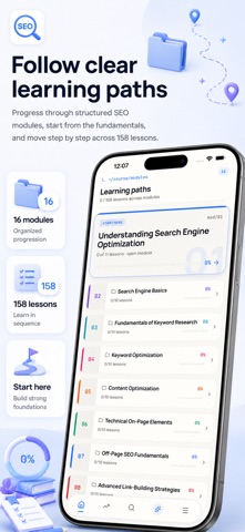 Learn SEO - SEO Course Offline iPhone screenshot