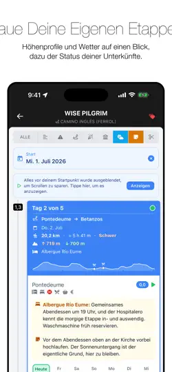 Screenshot von Wise Pilgrim Camino Inglés auf dem iPhone 2