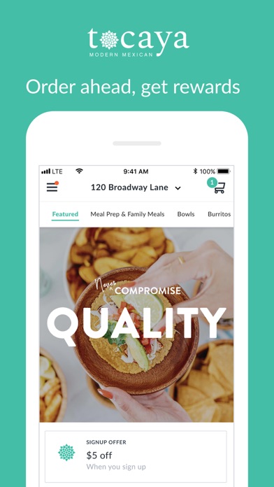 Tocaya Organica iPhone screenshot 1 - Food & Drink app