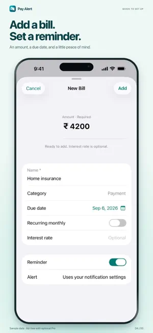 Pay Alert: Bill & Loan Tracker screenshot 4