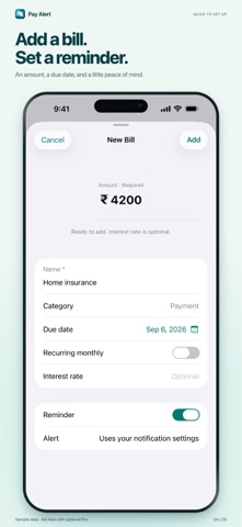 Pay Alert: Bill & Loan Tracker Screenshot 4 of 5