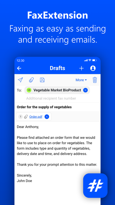 FaxExtension Screenshot