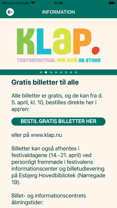 KLAP - Teaterfestival Screenshot