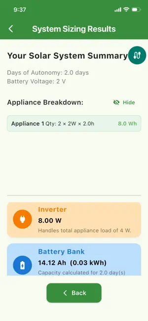 Sizer App screenshot 3