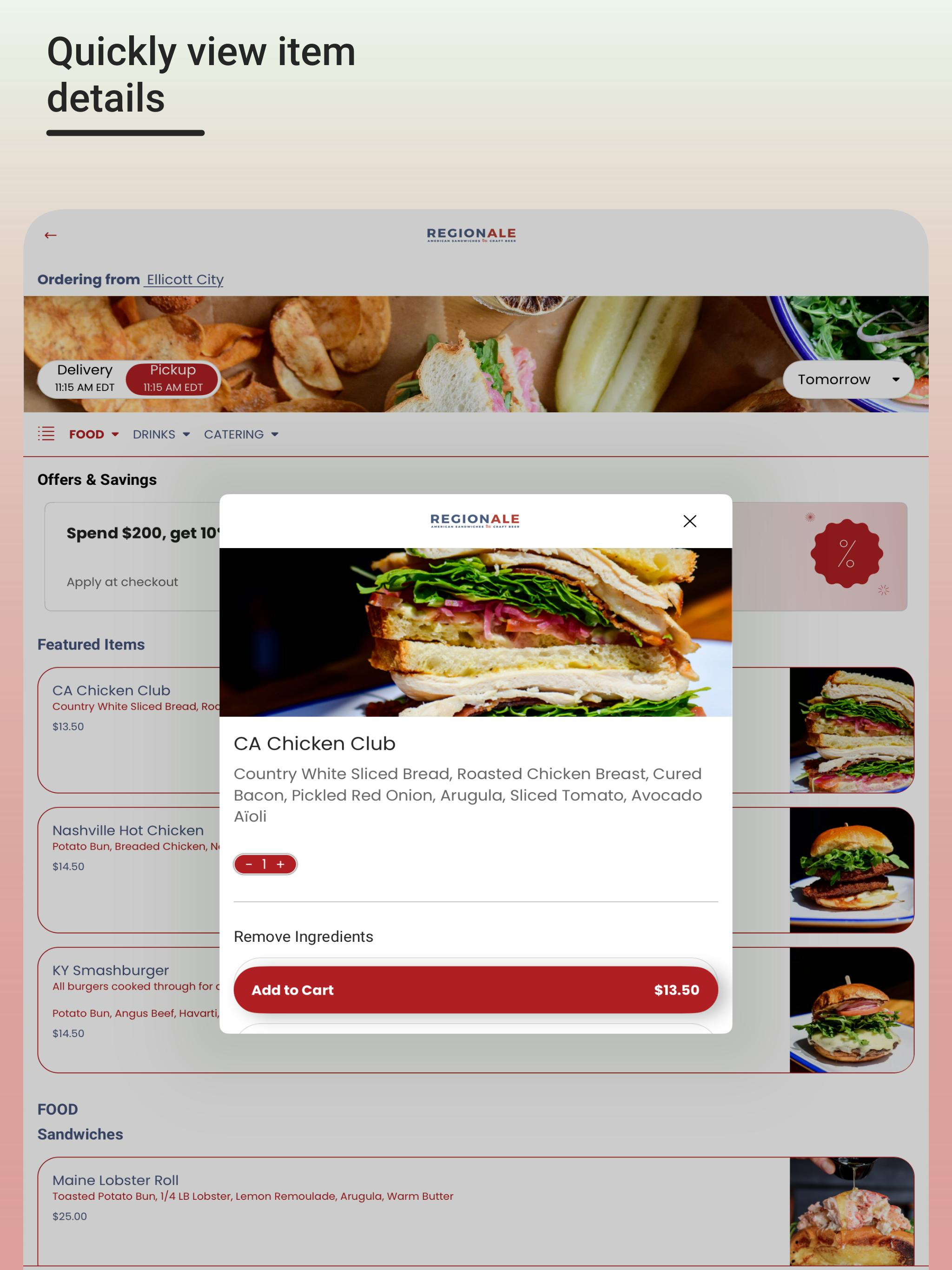 RegionAle American Sandwiches screenshot 8