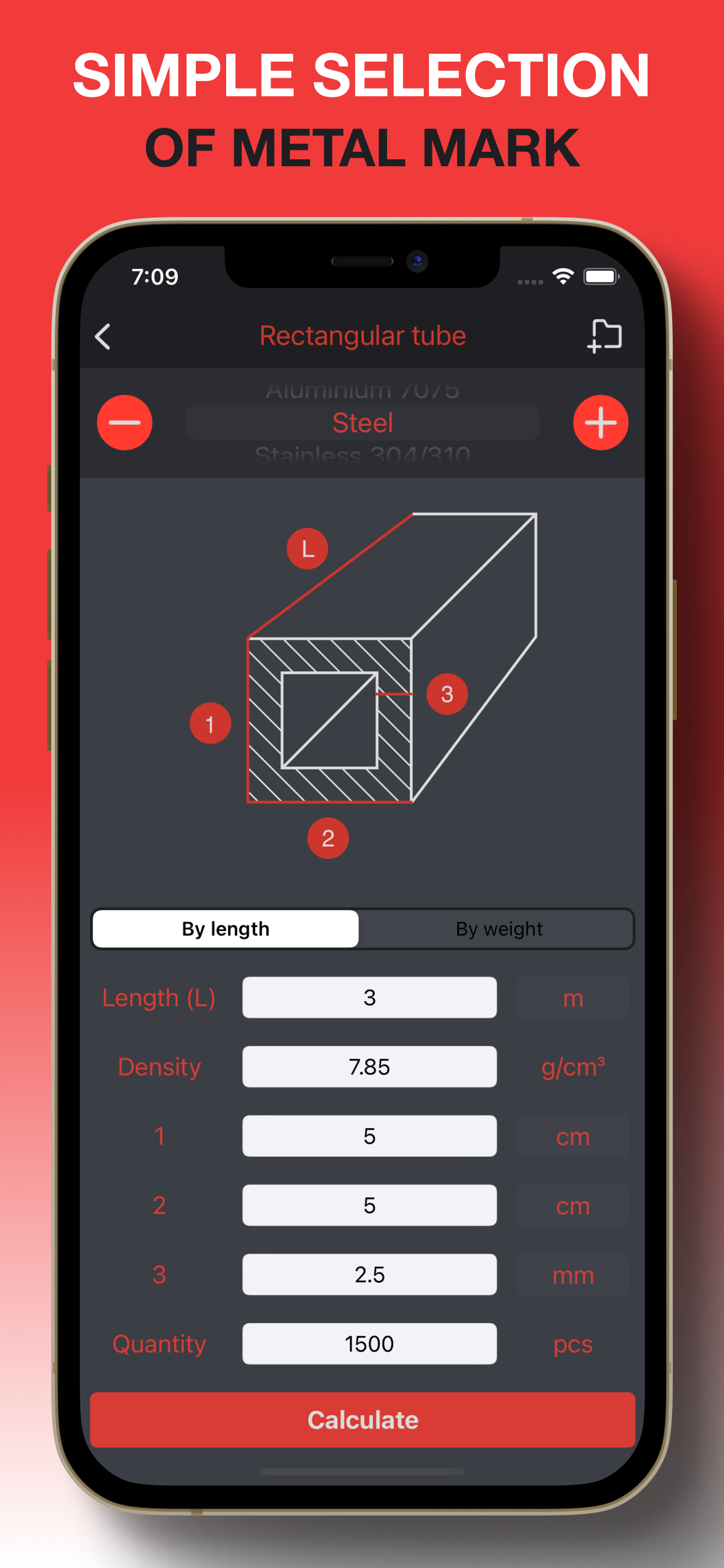 Rebar Weight. Metal Calculator