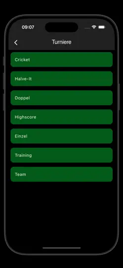 Screenshot von My Darts Tournament Client auf dem iPhone 2