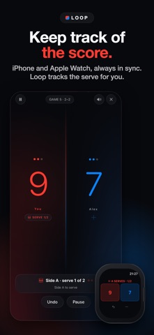 Ping Pong Scoreboard: Loop iPhone screenshot