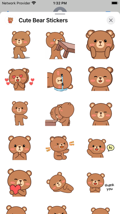 Screenshot 3 of Cute Bear Stickers - WASticker App