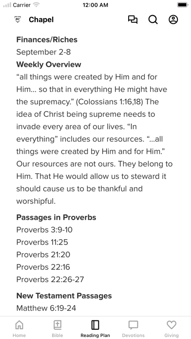 Baseball Chapel App Screenshot