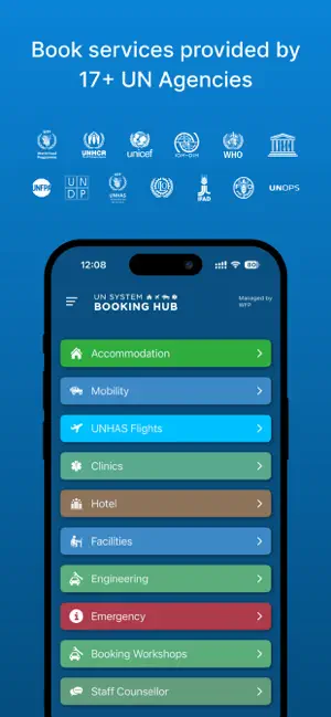 UN System Booking Hub screenshot 2