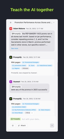 promptql iPhone screenshot