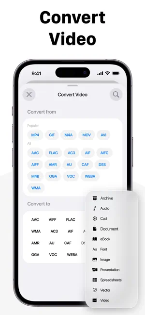 File Converter: PDF, JPG, MP3 iPhone screenshot 5