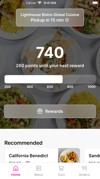 lighthouse bistro CA app screenshot