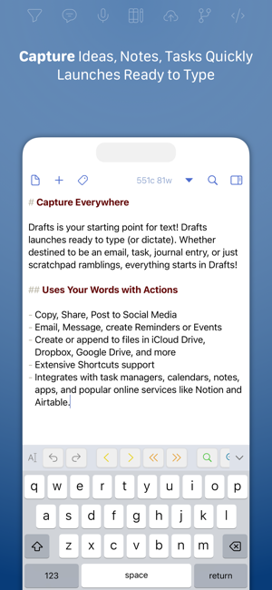 ‎Drafts Screenshot
