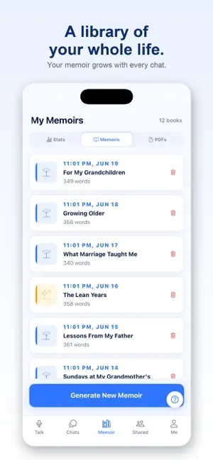 MemoirTalk screenshot 2