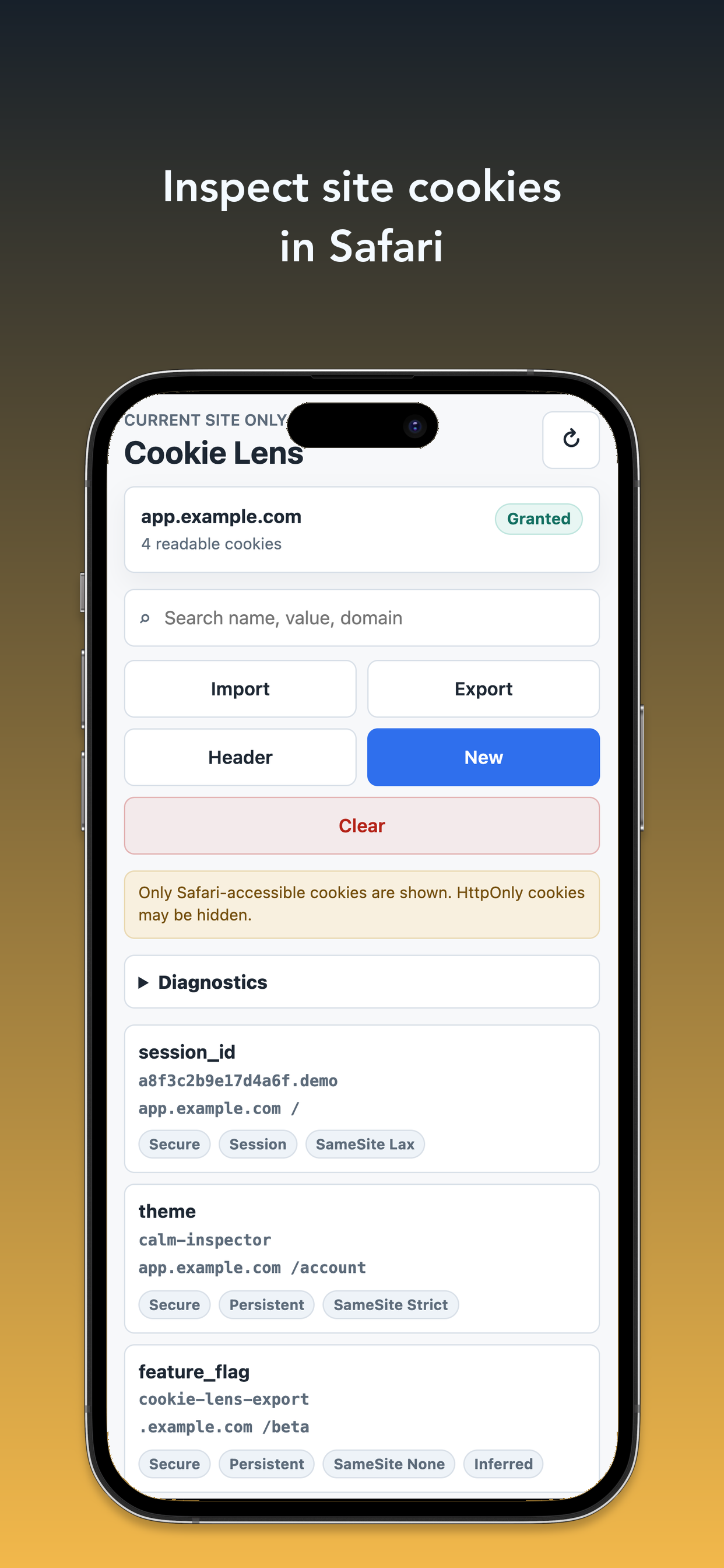 Cookie Lens: Cookie Editor