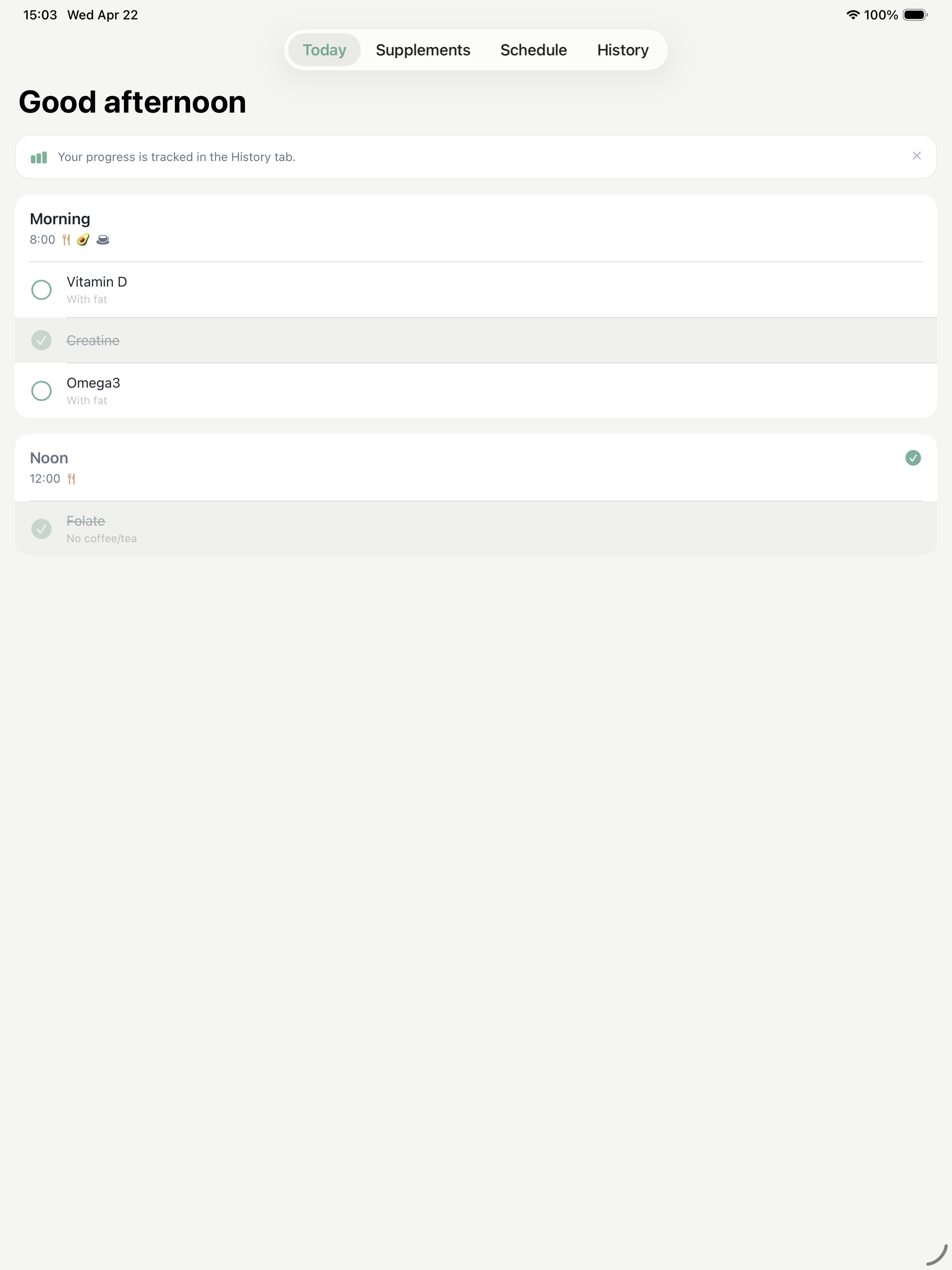 Elixr - Supplement Tracker