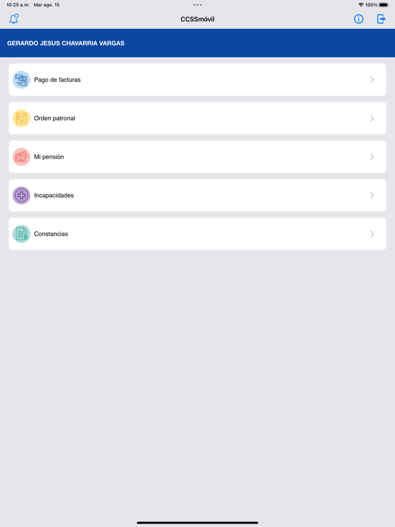 CCSSmóvil iPad screenshot 2 - Business app