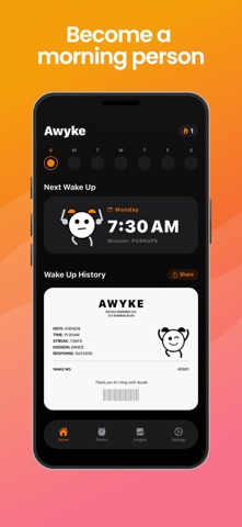 Awyke: Mission Wake Alarm iPhone screenshot