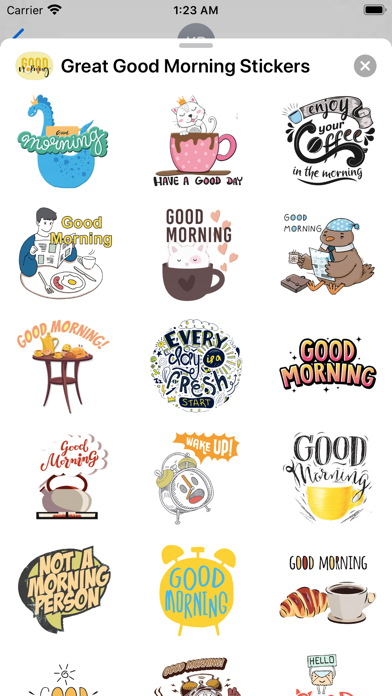 Great Good Morning Stickers Screenshot