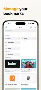 Bookmarks - URL Manager screenshot #1 for iPhone